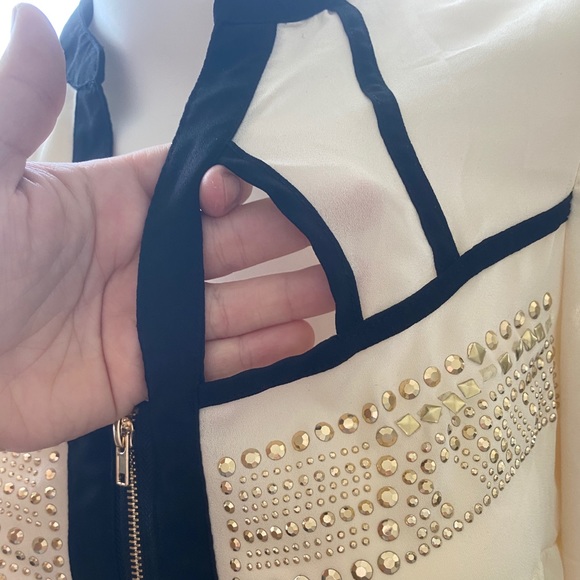 VENUS X-Small Zip Up Sheer Blouse. - Picture 6 of 11